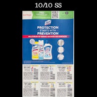 a flyer with a list of products for protection and prevention