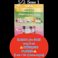 a flyer with a coupon for lifestyle supplements